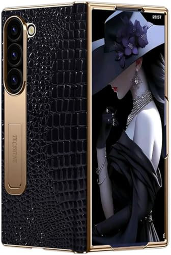 Étui en Cuir pour Samsung Galaxy Z Fold 6. Galaxy Z Fold6 Coque pour Téléphone Portable à Écran Pliant. Housse à Charnière en Cuir Téléphone. Cas