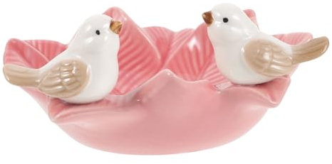 COSMEVIVI Assiette à Bijoux Créative Céramique Rose Plateau à Bijoux Élégant Pour Stockage Et Présentation à Domicile Ou Magasin