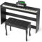 VEVOR Piano Digital de 88 Teclas Totalmente Ponderadas con Teclado Dual y Altavoces, Soporte de Gabinete Simple, Banco doble, Auriculares, 200 Tonos y Ritmos Compatible con Bluetooth/USB/MIDI
