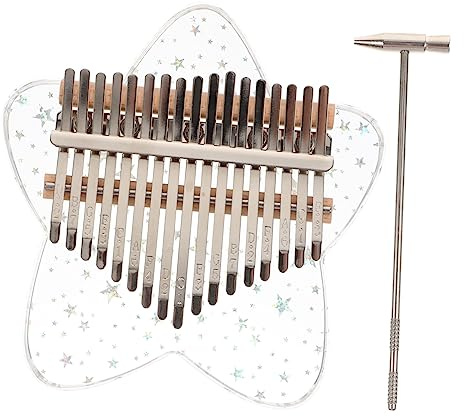 BESTonZON 1satz Mini Acrylic Kalimba Daumenklavier Für Tragbares Musikinstrument Mit Sternform Für Anfänger Langlebig Und Handlich Für Einfachen Transport