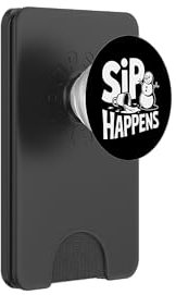 Lustiger Schneemann Winter Weihnachten Sip Happens PopSockets PopWallet für MagSafe