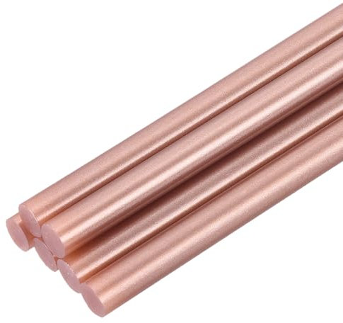 sourcing map 6pcs Mini Hot Glue Sticks for Glue Gun 7mm x 100mm Small Glue Sticks, Rose Gold