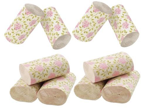 Ipetboom Carta Igienica Di Bambù Con Stampa a Rose, Pezzi Senza Anima, Set Da 10 Pezzi, Morbida e Resistente, Per Uso Domestico e Ufficio, Tovaglioli Usa e Getta Per Bagno e Pulizia Quotidiana