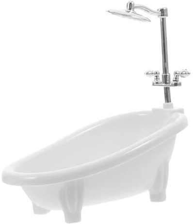 TOYANDONA Miniatur-badezimmerbadewanne Für Puppenhäuser Abs-Kunststoff Miniatur-badewanne Im Maßstab 112 Spielzeug Für Rollenspiele Für Jungen Und Mädchen