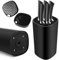 Ceppo Portacoltelli, Set Coltelli da Cucina, Ceppo Coltelli Vuoto, Universal Portacoltelli da Cucina, Ceppo Coltelli con Slot Porta Coltello da Cucina, Blocco Porta Coltelli Quadrato per Cucina