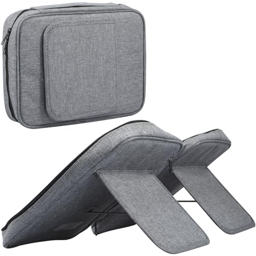 VAVPUP Housse biblique, Sac de Transport pour l'église avec Support de Livre, Sac de Protection étanche pour la Bible avec poignée, Fermeture éclair et Plusieurs Poches, Cadeau pour Hommes et Femmes