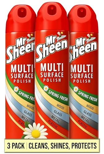 Mr Sheen Multi-Surface Polish Spring Fresh 250ml Pack of x 3 - packaging may vary