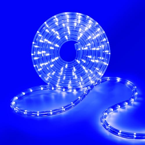 HEGEHE LED Lichterschlauch Außen, 36leds/m Wasserfest LED Schlauch Lichterkette Licht Leiste für Garten,Party,Weihnachten,Zaun,Dach,Dekoration Beleuchtung (Blau, 12M)
