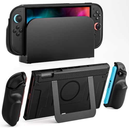 ZOZOVR COOWPS P2 - Carcasa para Nintendo Switch 2 con Agarre Antideslizante, diseño magnético y Soporte Estable, protección Completa, con 12 Ranuras para Tarjetas (Sin Portada)