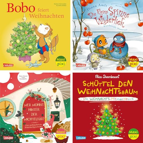 Maxi-Pixi-4er-Set 128: Winter, Wichtel, Weihnachtszeit (4x1 Exemplar): 4 Minibücher zum Vorlesen rund um Advent, Weihnachten und Winter für Kinder ab 3 Jahren (128)