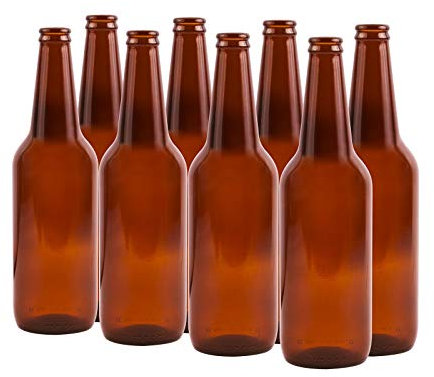 NEW Brown / Amber Glass Cap Drinks Bottles Home Brew Beer 500ml x 12 pcs
