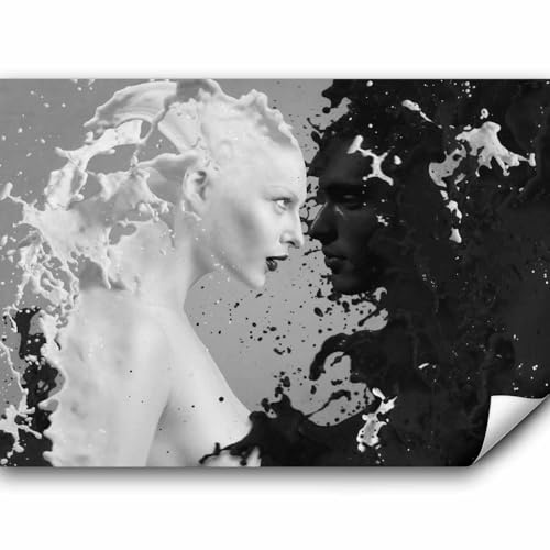 murando - Fototapete selbstklebend Coffee & Milk, 343x256 cm, Schlafzimmer | Selbstklebend ohne Kleister, Full HD Druck, ideal fürs Wohn- oder Schlafzimmer, schnelle Montage, lichtbeständig, geruchsfrei
