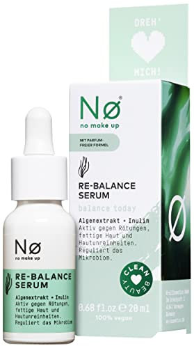 Nø balance tøday Re-Balance Serum mit Algenextrakt, Meeresmineralwasser und Inulin – ausgleichendes Gesichtsserum für eine gesunde Hautflora ohne Unreinheiten | 20 ml (1er Pack)