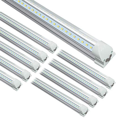 STASUN 10er-Pack LED Feuchtraumleuchte 150cm, 40W 5200LM, Verknüpfbar Werkstattlampe,Bürobeleuchtung in Innenräumen, Deckenleuchte mit Stecker für Büros, Besprechungsräume, Lagerhallen,5000K