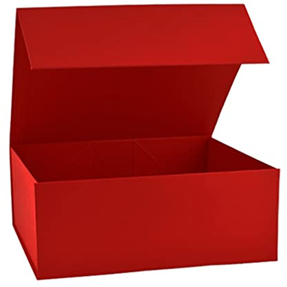 Red Magnetic Gift Box Rigid Presentation Box for Gifting Chocolates, Jewelry and All Occasions- Size 16 x 20 x 8 cm- Small Size