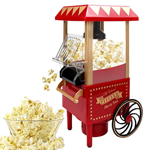 VAlinks Popcorn ad aria calda, Popcorn Maker, Popcorn Popper elettrico domestico da 1200 W con misurino a kernel, sano senza olio e senza BPA per casa, feste di compleanno, cinema o Natale (piccolo)