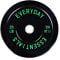 BalanceFrom Color Coded Black Olympic Bumper Plate Weight Plate with Steel Hub, 25LB Pair
