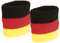 Goldschmidt Deutschland Fanartikel schwarz rot gelb | Fan Accessoires Deko zur EM WM (2X Schweißband)