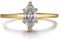 BOBIJOO Jewelry - Bague Marquise Zirconium Fine Discrète Femme Enfant Acier Inoxydable Or Doré Plaqué - 48 (4 US), Doré Or Fin - Acier Inoxydable 316