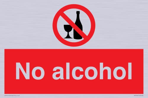 Schild mit Aufschrift No Alcohol, 300 x 200 mm, A4L