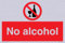 Schild mit Aufschrift No Alcohol, 300 x 200 mm, A4L