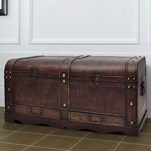 Kstyhome Chest of Treasure Vintage Large Brown Coffee Table