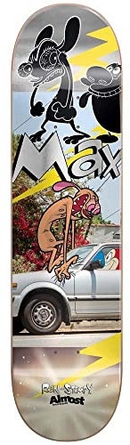 Almost Max Ren & Stimpy Road Rage Skateboard Deck Multi 21 cm