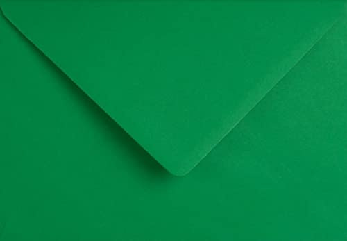 133mm x 184mm envelopes for Greeting Cards Wedding Invitation Crafts Coloured Envelopes - Pack of 15 Envelopes (Dark Green)