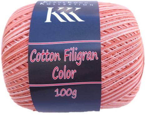 Häkelgarn Baumwolle Stärke 10, Farbverlauf KKK Cotton Filigran Color, 100g 530m Nadelstärke 1,5-1,75 mm (4006 terra degradé)