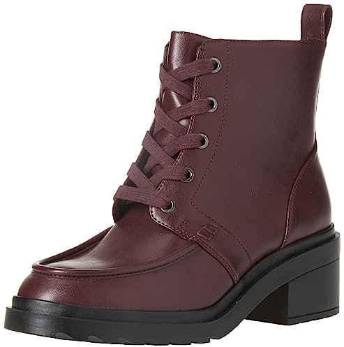 Amazon Essentials Stivali con zeppa interna Donna, Nero Bruno Rosso, 38 EU