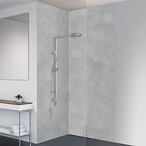 yourplate Duschrückwände mit individueller Größe (2 Rückwände – Premium Matt – bsst01) – Duschrückwand Alu mit Feuchtigkeitsschutz – Rückwand Dusche zur einfachen Montage