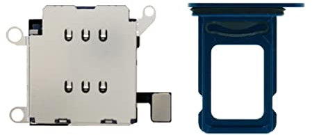 YESUN Dual SIM Kartenleser Halter Flexkabel mit SIM-Kartenfach Slot Adapter Ersatz für iPhone 12 (blau)