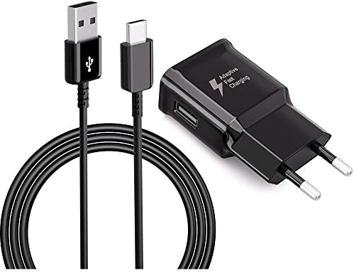 Caricabatterie originale di tipo C con cavo di ricarica USB per Samsung Galaxy S8, S8 Plus, S9, S9+, S10, S10+, S10e, A50, A51, A40, A30, A20, A20e, Z Flip3, Z Fold2