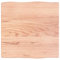 vidaXL Tischplatte, Holzplatte für Tisch Esstisch Couchtisch, Massivholzplatte Handgefertigt mit Baumkante, Ersatztischplatte, Hellbraun 40x40x2cm Massivholz Eiche Behandelt