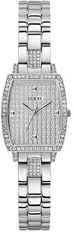 GUESS GW0611L1 Damenuhr, Silber/schwarz, Klassisch