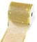 PAPER FAIR 1 Roll 4 Inch Wide 10 Yd Gold Glitter Wired Ribbon, Metallic Gold Mesh Wired Edge Ribbon for Christmas Tree Décor, Gift Wrapping Box, Bows, Wreath, Garland, DIY Craft