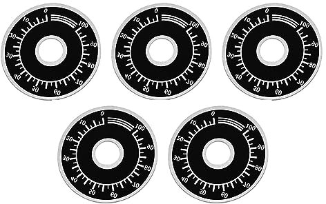 JENKEM 10PCS 0-100 WTH118 Potentiometer Knopf Skala Digital Skala Platte 40mm Schwarz