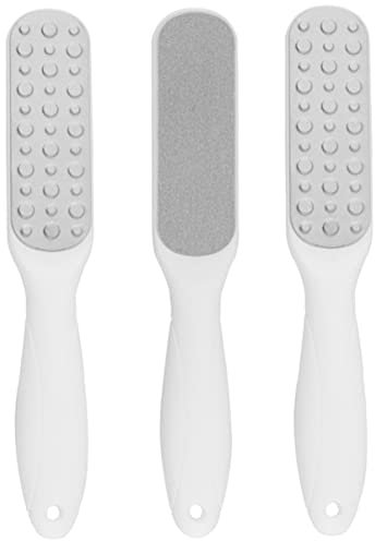 minkissy 3st Datei Professionelle Pediküre-tools Fußrasierer Fuß Reibe Entfernerklinge Hacke Fersenrasierer Fußschrubber Pediküre Fußfeile Fußentferner Fuß Waschen Doppelseitig Weiß