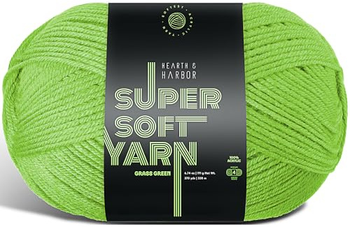 Hearth & Harbor Crochet Kit Yarn - Grass Green - 1 Pack