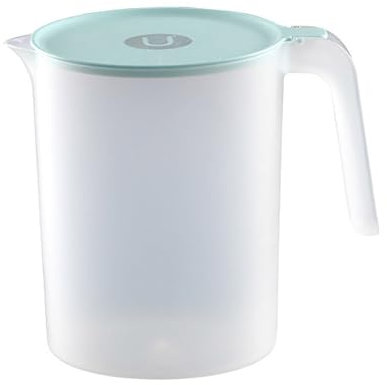 inhzoy Plastic Measuring Jug with Lid 2 L / 2.5L BPA Free Plastic Pitcher Water Jug Measuring Cup for Ice Tea Juice Water Blue A 2L with Lid