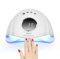 MainPi Lampada Unghie UV LED 168W,Professionale UV Unghie con 42LEDs,Asciugatura Rapida Asciuga Smalto Fornetto Unghie,Lampada Con 4 Timer e Sensore Automatico per Manicure/Pedicure(Bianco)