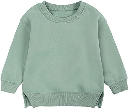 Luckywaqng Pomodori secchi Neonato Maglione Felpa In Pile Solido Plus Bambini Colore Top Coat Top Ringthorn Gioielli Creazione, verde, 9-12 Mesi