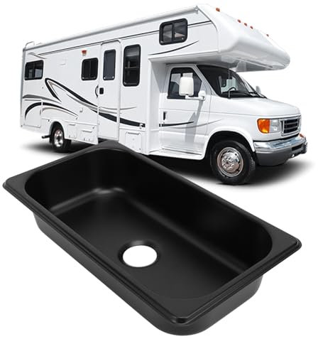 Lavello Bagno Rettangolare per, Lavello Incasso Sottopiano in Acciaio Inossidabile 304 a Vasca Singola con Foro di Scarico 40 Mm per, (Nero verniciato a