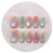 SULIUDAJI 30 Piece Coffin Press On Nails, Ombre Glitter Cat Eye Magnetico Holographic Artificial Nails, Shimmering False Nails, Stick-On for Women and Girls