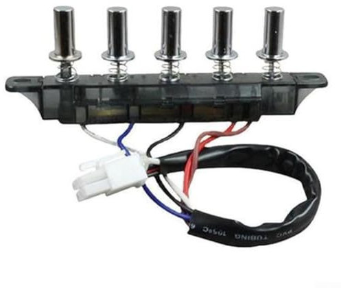 Besttoolifes Push Button Kitchen Hood Switch, 4/5 Button Common Control Panel, Range Hood Extractor Fan Replacement Part(5 Button)