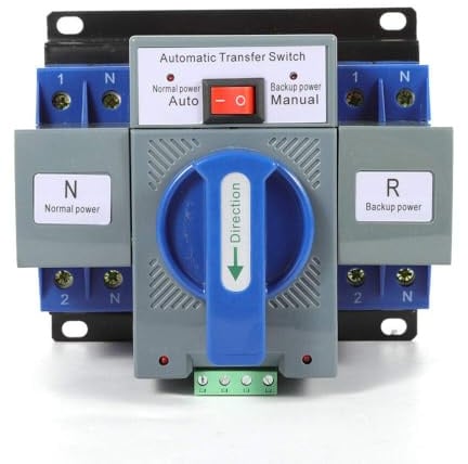 Dual Power Automatic Transfer, 2P 63A Switch Generator Umschalter, Micro Break Type Mini Changeover, für Überwachung, Brandbekämpfung, Bürogebäuden