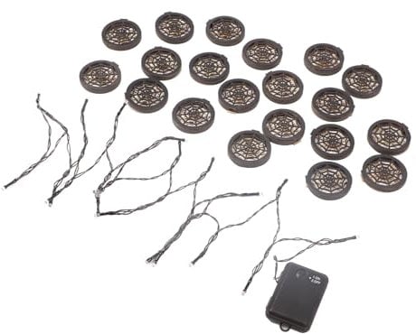 Halloween-Lichterkette, Innovatives 3D-buntes Spinnennetz, wasserdichte LED-Lichter, Party, Zuhause, Hof