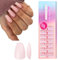 SXVME Soft Pre-Colored Acrylic Nail Tips, Pink False Nails Medium Coffin, Solid Color Matte Gel Press on Nails Short Ballerina Full Cover Artificial Fake Nail Extensions for Women DIY 300 Pcs