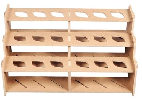 Seyrnicay Farbtuben-Organizer – Holzkunst-Röhrenpinsel-Behälter mit 3 Ebenen, für bis zu 18 Flaschen, Mal-Organizer und Aufbewahrung für Künstler, Kunstliebhaber