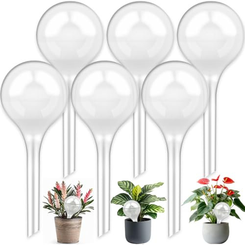 ITMNMNL Distributeur Eau Plante,Boules d'Irrigation 6 Pièces Arrosage Plante Vacances,Arrosage Plante Interieur,Bulbes d'Arrosage pour Plantes d'Intérieur et d'Extérieur - Transparent - 300ml